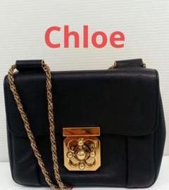 AMA04 クロエ 美品 エルシー チェーンショルダーバッグ ゴールド金具
