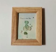 シーグラスアート「Have a nice day」ミニ額縁フレーム