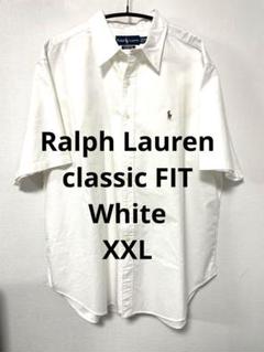 美品　Ralph Lauren classic fit 白　半袖シャツ　XXL