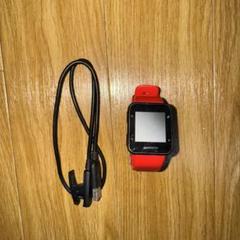 中古】GARMIN FORERUNNER 35Jレッド 充電ケーブル付き - メルカリ