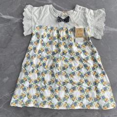 【RAG MART ラグマート】花柄フリル袖チュニック　 90サイズ