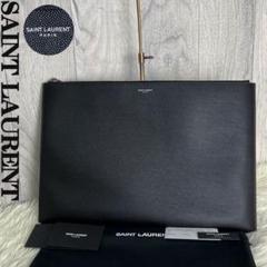 極美品♡保存袋♡説明書付♡A4可♡キャビアスキン♡サンローラン クラッチバッグ