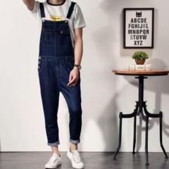 メンズ サロペットパンツ デニム オーバーオール ゆったり ジーンズ