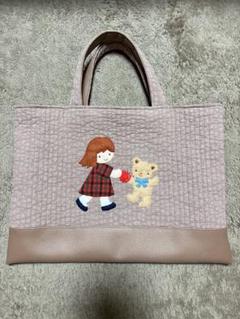 新品未使用♡ハンドメイド♡familiarチェックのヌビトートバッグ