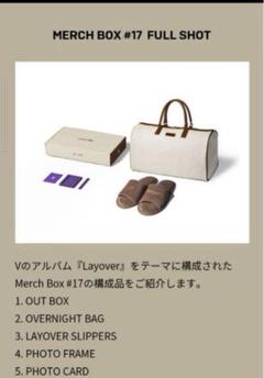 BTS MARCH BOX マーチボックス　#17 V テテ　新品 BTS MERCH BOX マーチボックス #17 テヒョン V テテ