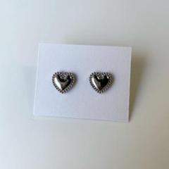 シルバーハート樹脂ピアス・ピアス・イヤリング