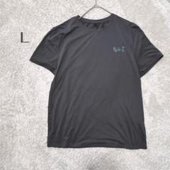 グレー Lサイズ メンズ　半袖Tシャツ ロゴ付き　バックプリント