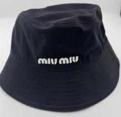 【新品未使用タグ付】MIU MIU クロシェバケットハット ブラック正規品 miu miu ブラック バケットハット - メルカリ