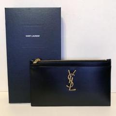 新品未使用　サンローラン　YSL ジップクラッチポーチ　MONOGRAMME YSL サンローラン ジップクラッチポーチ MONOGRAMME - メルカリ
