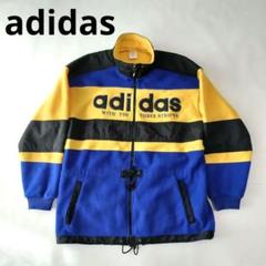 希少 入手困難 80s アディダス 刺繍ロゴ フリース ジャンバー XL相当