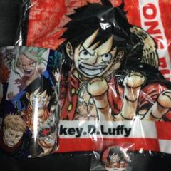 ジャンプCan プチタオル 缶バッジ ONE PIECE ルフィ