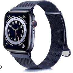 コンパチブルAppleWatchバンドステンレス留め金製49mm/ダークブルー