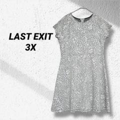 LAST EXIT 半袖ひざ丈ワンピース　3X 大きめ
