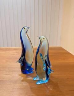 マルティグラス　大きな　ペンギン　置物　硝子　専用箱付き マルティグラス 大きな ペンギン 置物 硝子 専用箱付き