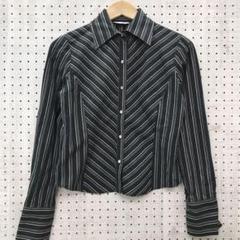 y2k オフィスサイレン 小悪魔 古着 ビジューボタンストライプ ちびシャツ