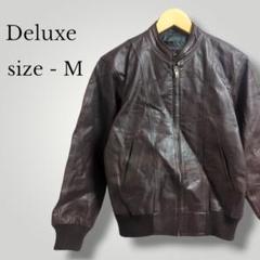 DeLuxe レザージャケット　牛革　チェック柄　MA-1 黒ブラック m51353279785_1.jpg?1733665696