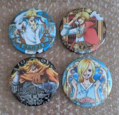 ONE PIECE 浦和レッズ コラボ スクエア 缶バッジ サンジ ワンピース 麦わらストア 輩缶バッジ ヴィンスモーク4個 サンジ