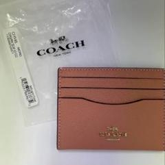 COACH コーチ カードケース パスケース 本革 レザー 名刺入れ ピンク