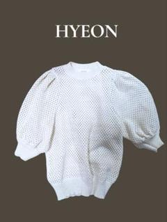 HYEON ヘヨン アップルパイニット ベージュ ラメ - メルカリ