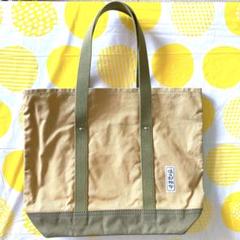 一澤信三郎帆布 信三郎帆布 手さげ トートバック　 ベージュ×オリーブ 美品