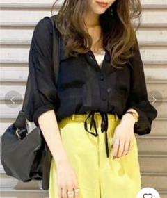 Heather ボリュームショートシャツ ヘザー シアーシャツ 色違い2枚セット