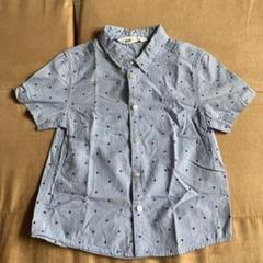 H&M 半袖シャツ 110cm ブルー系　星柄シャツ