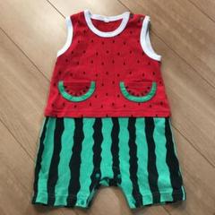 スイカ ロンパース 90