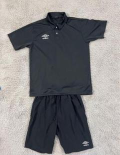 archivio 黒ポロシャツと黄緑パンツ セット umbro 黒 ポロシャツとショーツセット - メルカリ