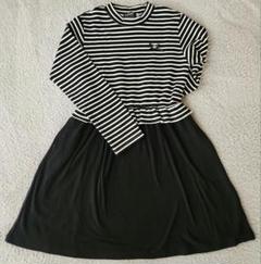 BeBe ボーダー 長袖 ワンピース 150