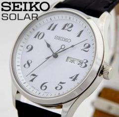 美品☆SEIKO 140周年限定モデル ソーラー 白文字盤 美品☆SEIKO 140周年限定モデル ソーラー 白文字盤