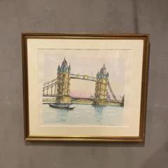 ロンドンブリッジ アート 絵画 額装品 リトグラフ Kayoko Murata ロンドンブリッジ アート 絵画 額装品 リトグラフ Kayoko Murata
