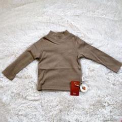 タートルネックコーヒー キッズ 長袖 トップス 新品タグ付き 80㎝