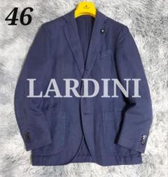 LARDINI ゼニア生地　コットンリネンジャケット　3ボタン段返り　紺　46 LARDINI ゼニア生地 コットンリネンジャケット 3ボタン段返り 紺