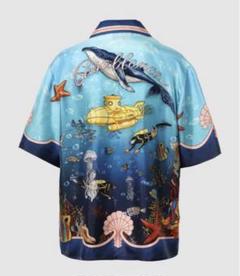 新品　Casablanca カサブランカ 半袖シャツ　シルク100% クジラ　M