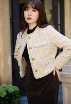 ジャケット・アウター herlipto wool-blend fancy tweed jacket herlipto Wool-Blend Fancy Tweed Jacket - メルカリ