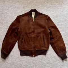 KK　50's レザージャケット ヌバック オレンジ USA製 TALON 046ce9fb208cd950a7f7ce074012af