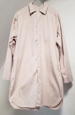 Cale コットン100% 長袖 ロングシャツ サーモンピンク 日本製 綿