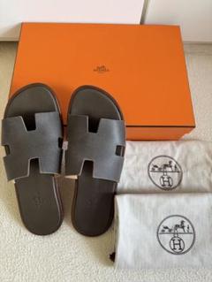 エルメス イズミールサンダル　［美品］41 HERMES 楽天市場】エルメス サンダル イズミール カーフ グレー #41