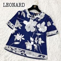 【定番】LEONARD 花柄カットソー Vネック ネイビー L 定番】LEONARD 花柄カットソー Vネック ネイビー L - メルカリ