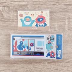 万博会場限定　ミャクミャク×イコちゃん　icocaパスケースセット