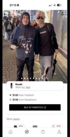 Ksubi スキニーデニム ダークブルーのサムネイル