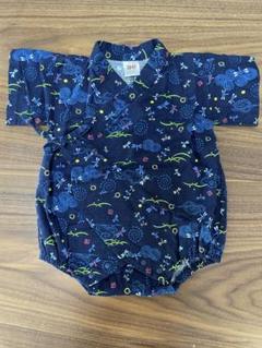 【美品】ベビー甚平 サイズ80 ネイビー