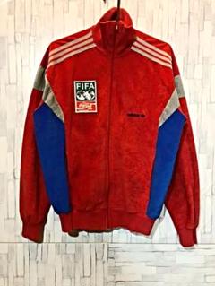 80’s チュニジア製 アディダス ベロア ジャージ ワールドカップ コカコーラ