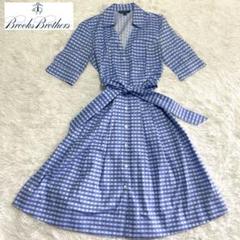 BROOKS BROTHERS ワンピース シャツ M チェック　ベルト