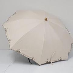 日傘 折りたたみ2段 ウーボ USED品 刺繍フラワー 完全遮光 最強の日傘