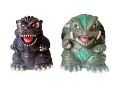 ゴジラとガメラ 貯金箱 2体セット