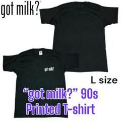 got milk? 90s ワンポイントロゴTシャツ Lサイズ 激レア 企業もの