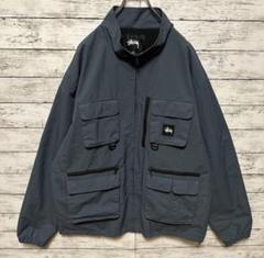 stussy アクティブジャケット　ブラック　希少　即完売品　入手困難　刺繍 STUSSY アクティブジャケット 両面刺繍ロゴ ダック地 入手困難