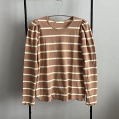 チコ chico メローボーダーカットソー レンガボーダー