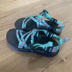 Chaco キッズサンダル ブラック/ターコイズ JPN 19cm